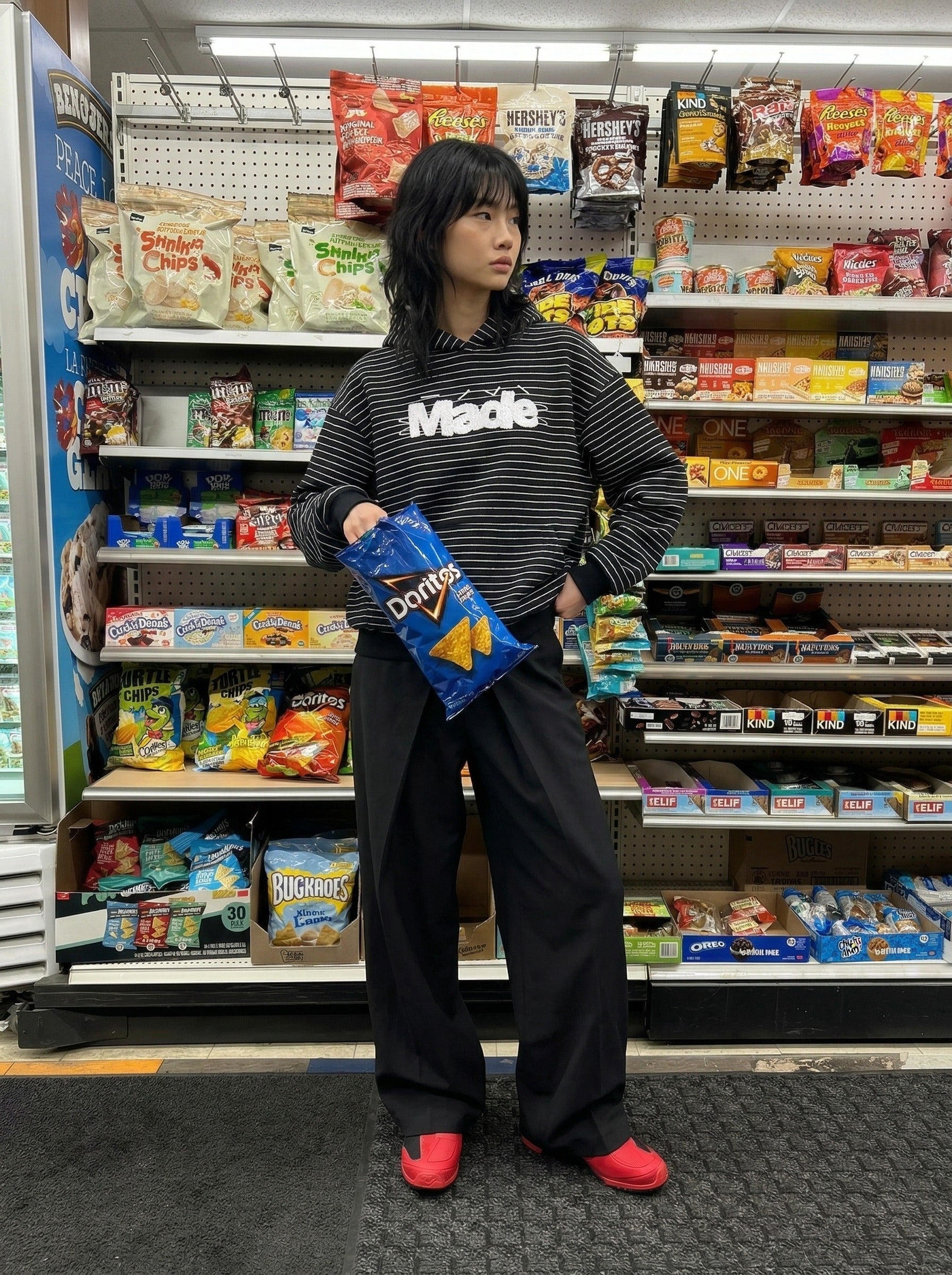 Made Striped Graphic Hoodie