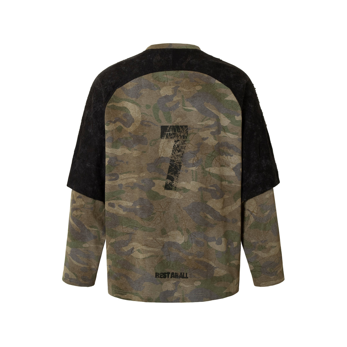 Madxmarx Camo-Patchwork-Langarmshirt