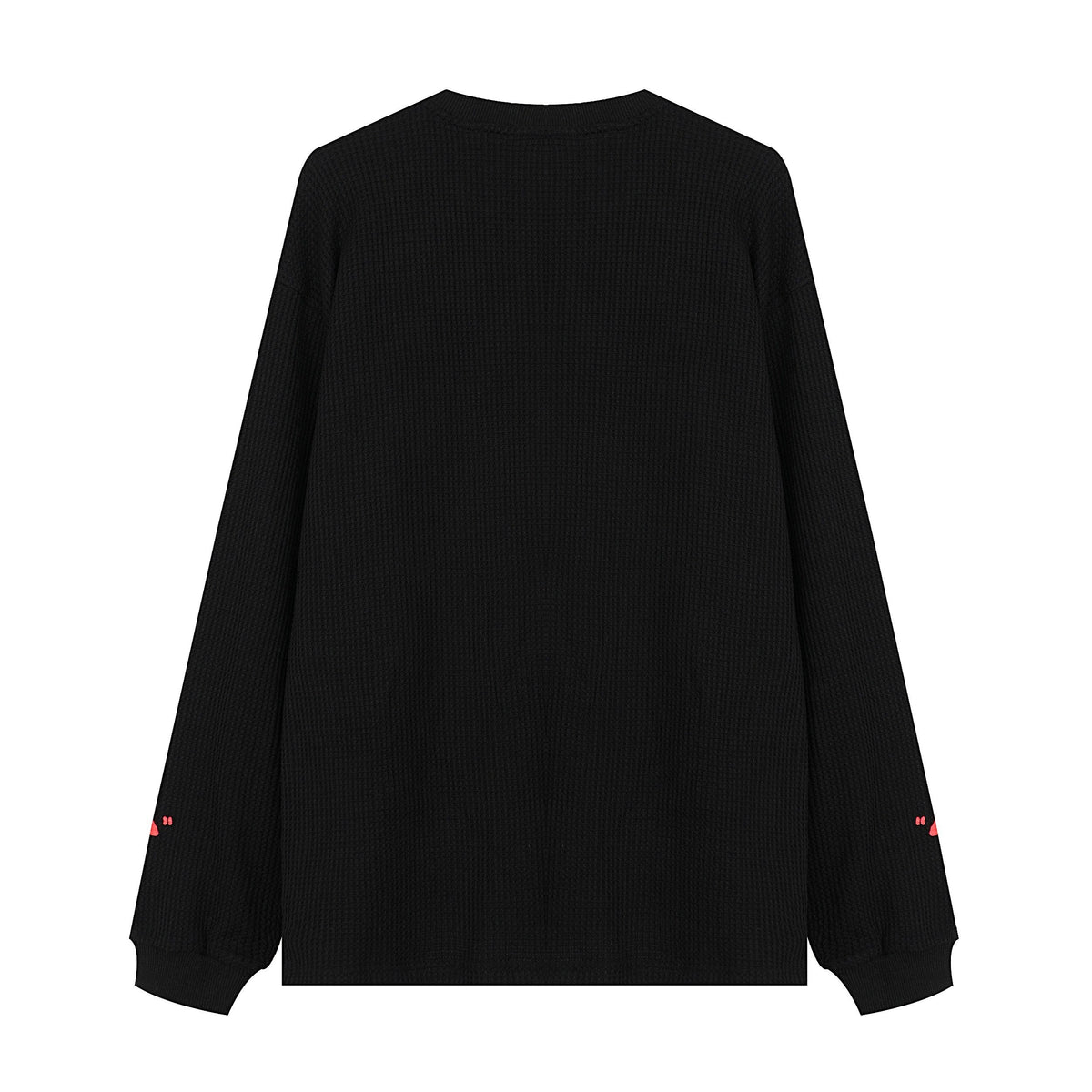 Madxmarx Waffle Knit Lips Graphic Long Sleeve Tee