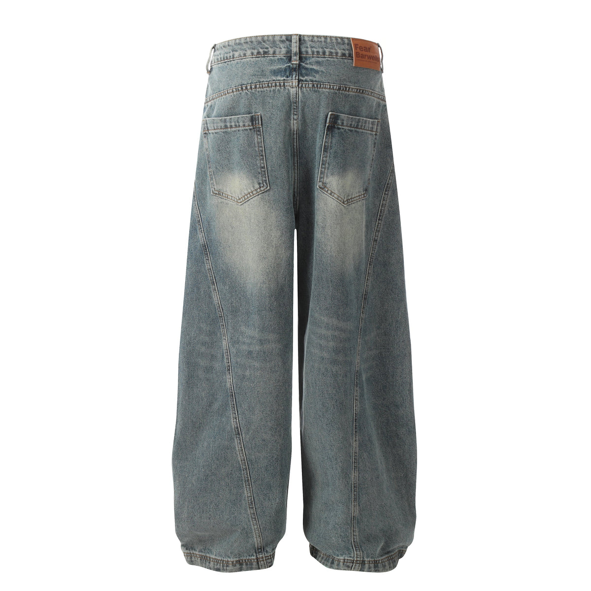Madxmarx Curved-Panel Balloon Denim Pants