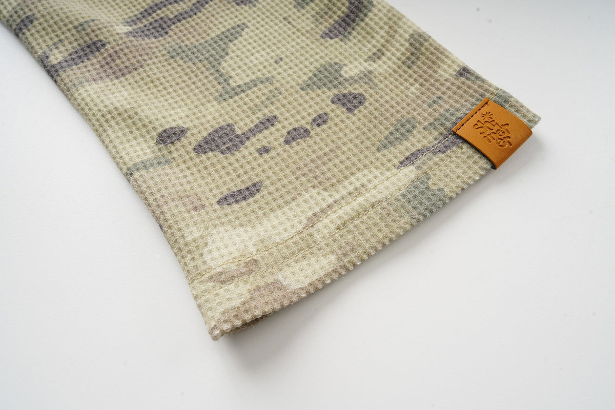 Madxmarx Camo Henley Long Sleeve Tee