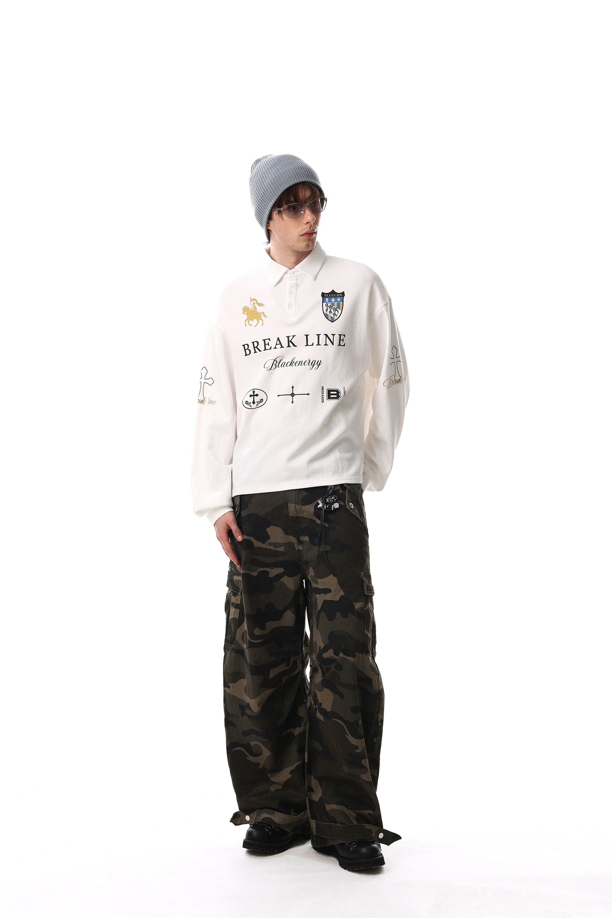 Madxmarx Break Line Graphic Polo