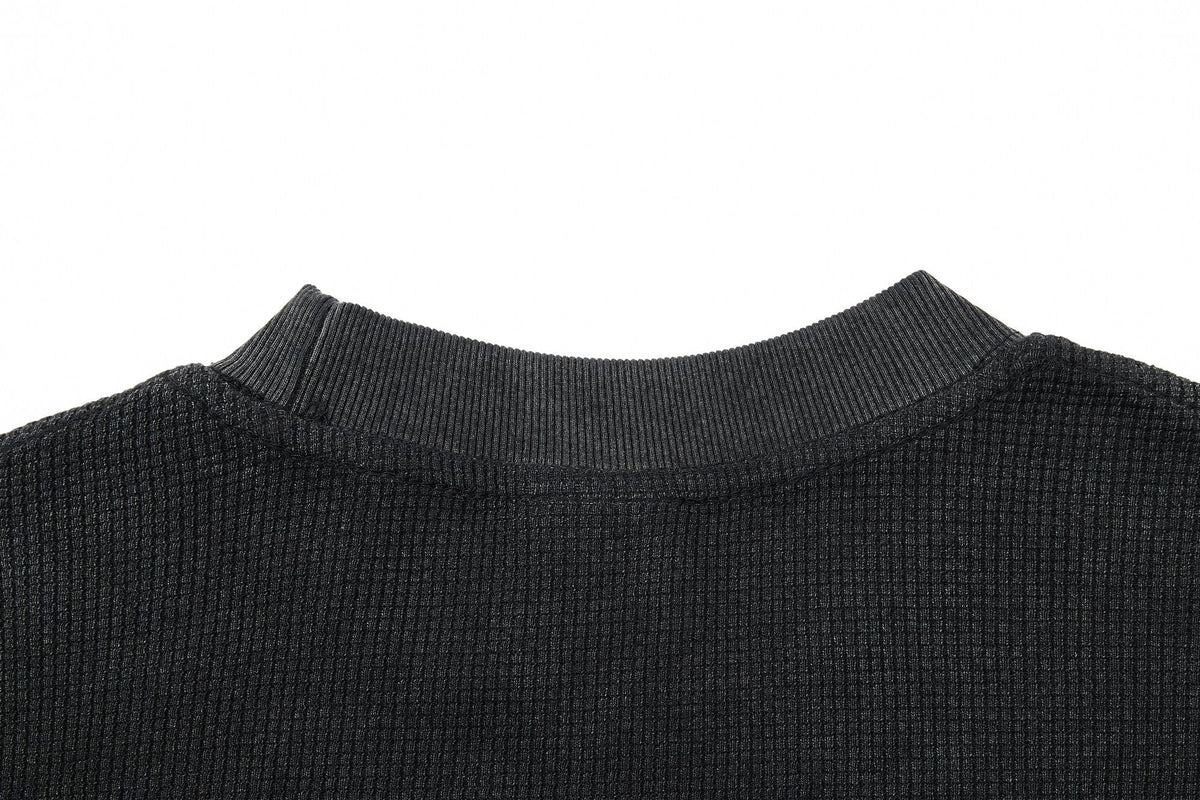 Madxmarx Bauhaus Graphic Waffle Long Sleeve Tee