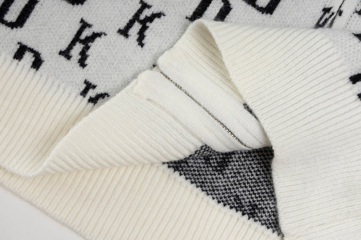 Madxmarx DK Allover Knit Zip Hoodie