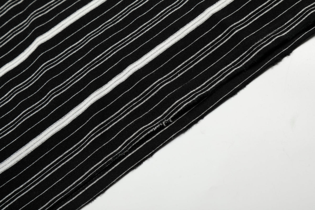 Madxmarx Striped Henley Long Sleeve Tee