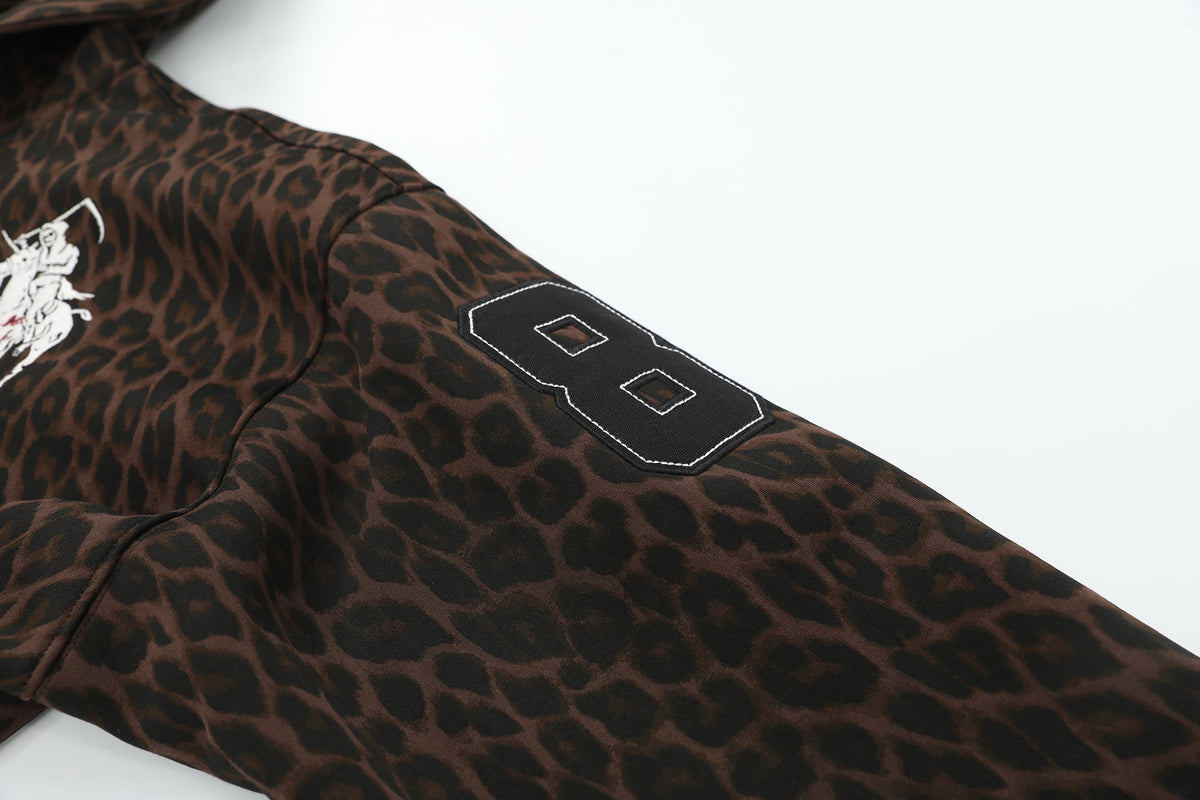 Madxmarx Leopard Crest Zip Hoodie