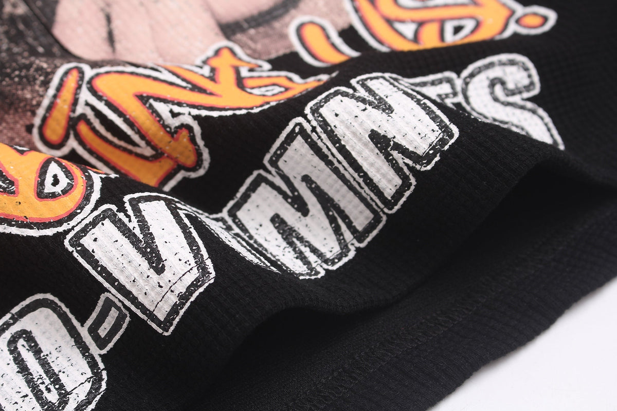 Madxmarx Vintage Graphic Waffle Long Sleeve