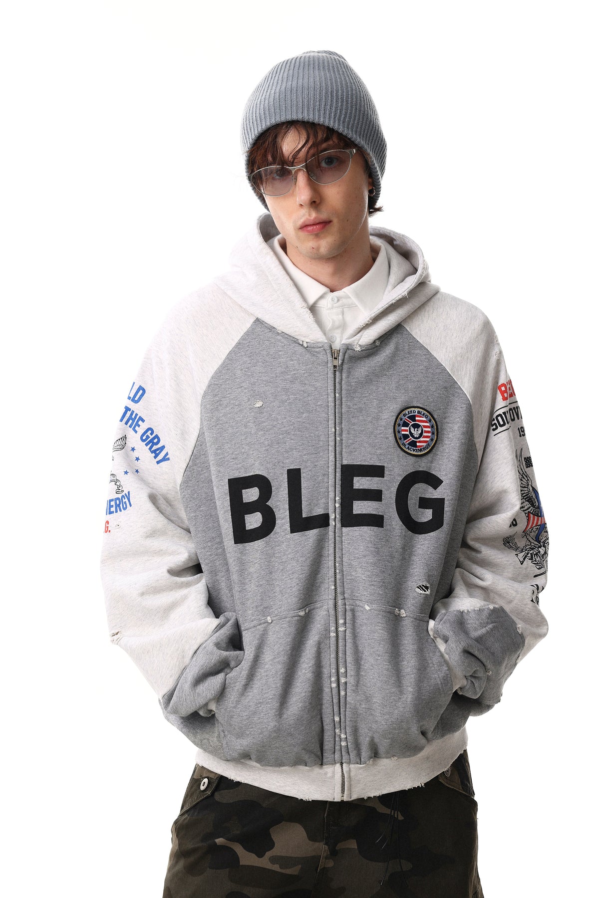 Madxmarx Graphic Zip-Up Hoodie