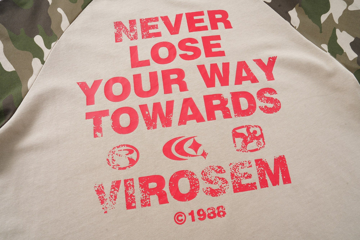 Madxmarx “Never Lose Your Way” Camo Raglan T-Shirt