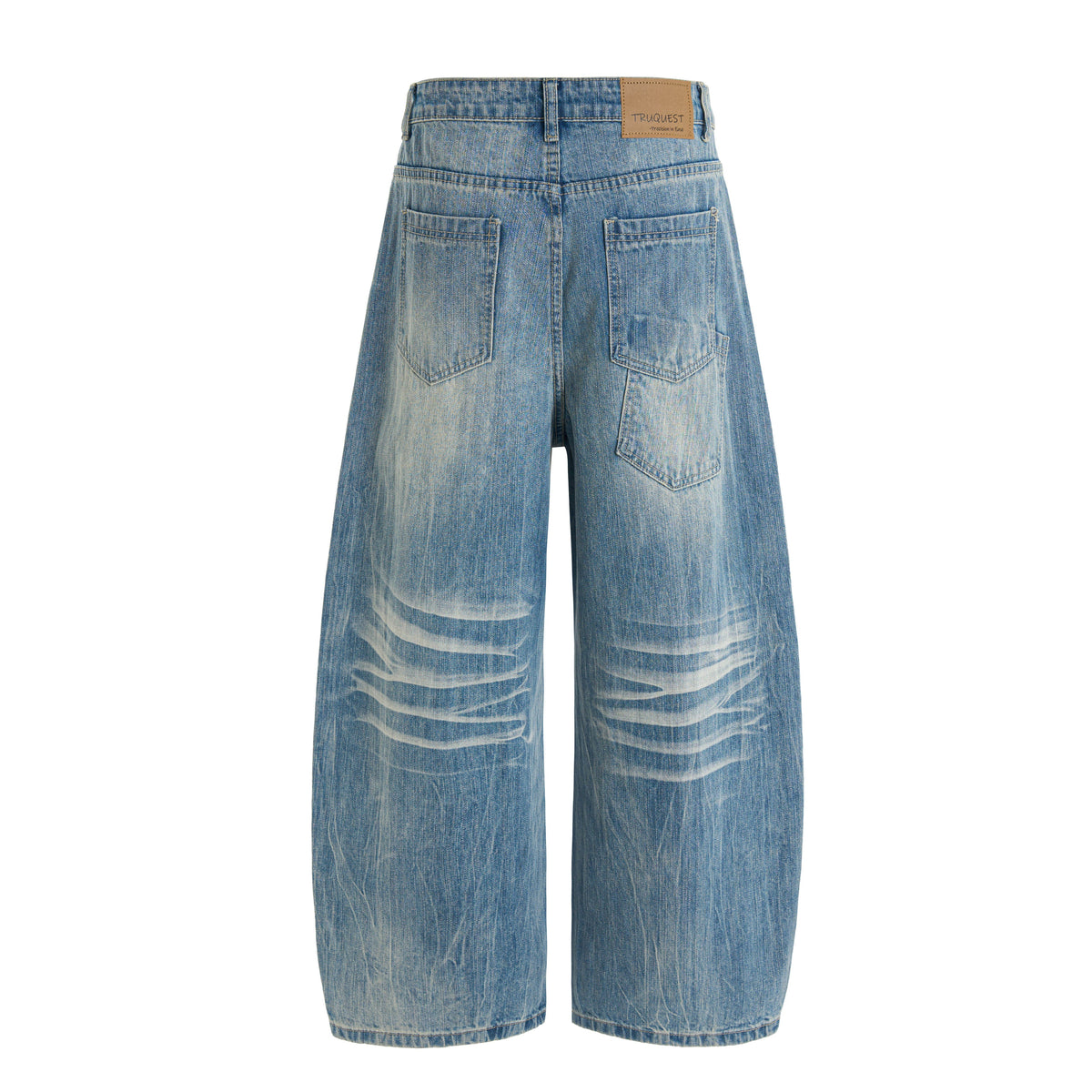 Jean large en denim délavé épais Madxmarx