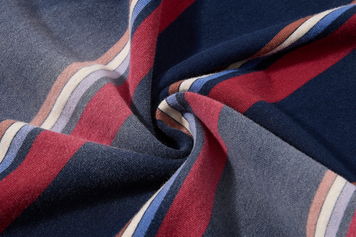 Madxmarx Layered Stripe Polo Long-Sleeve