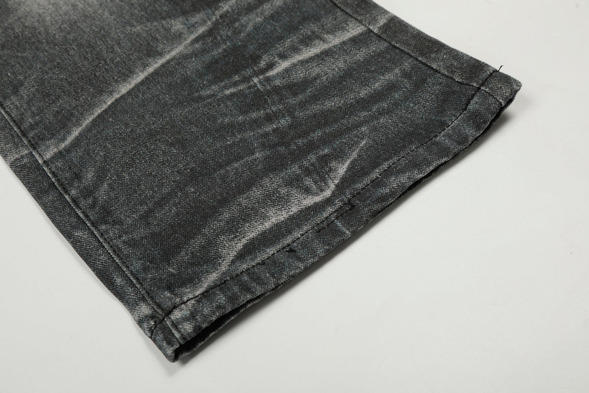 Madxmarx Washed Whisker Wide-Leg Jeans