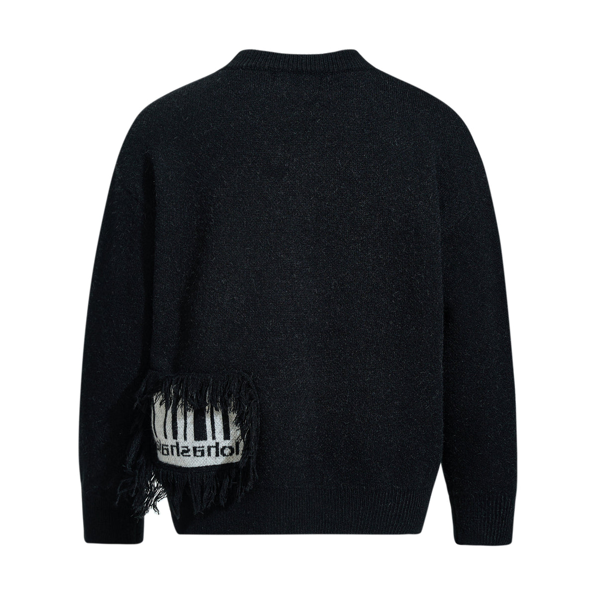 Madxmarx Fringe Patch Knit Sweater