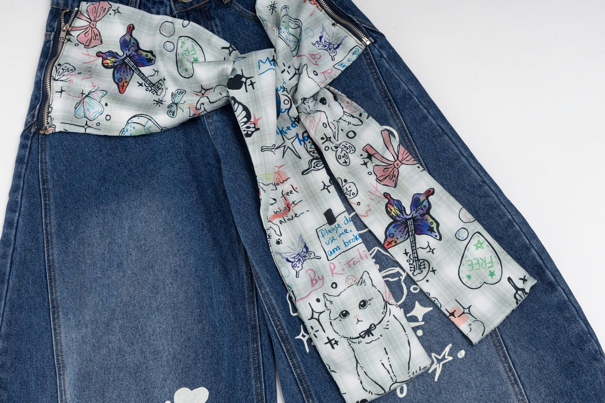 Jean incurvé Madxmarx Bunny Ribbon