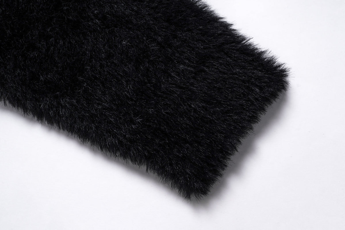 Madxmarx Fluffy Crest Knit Sweater