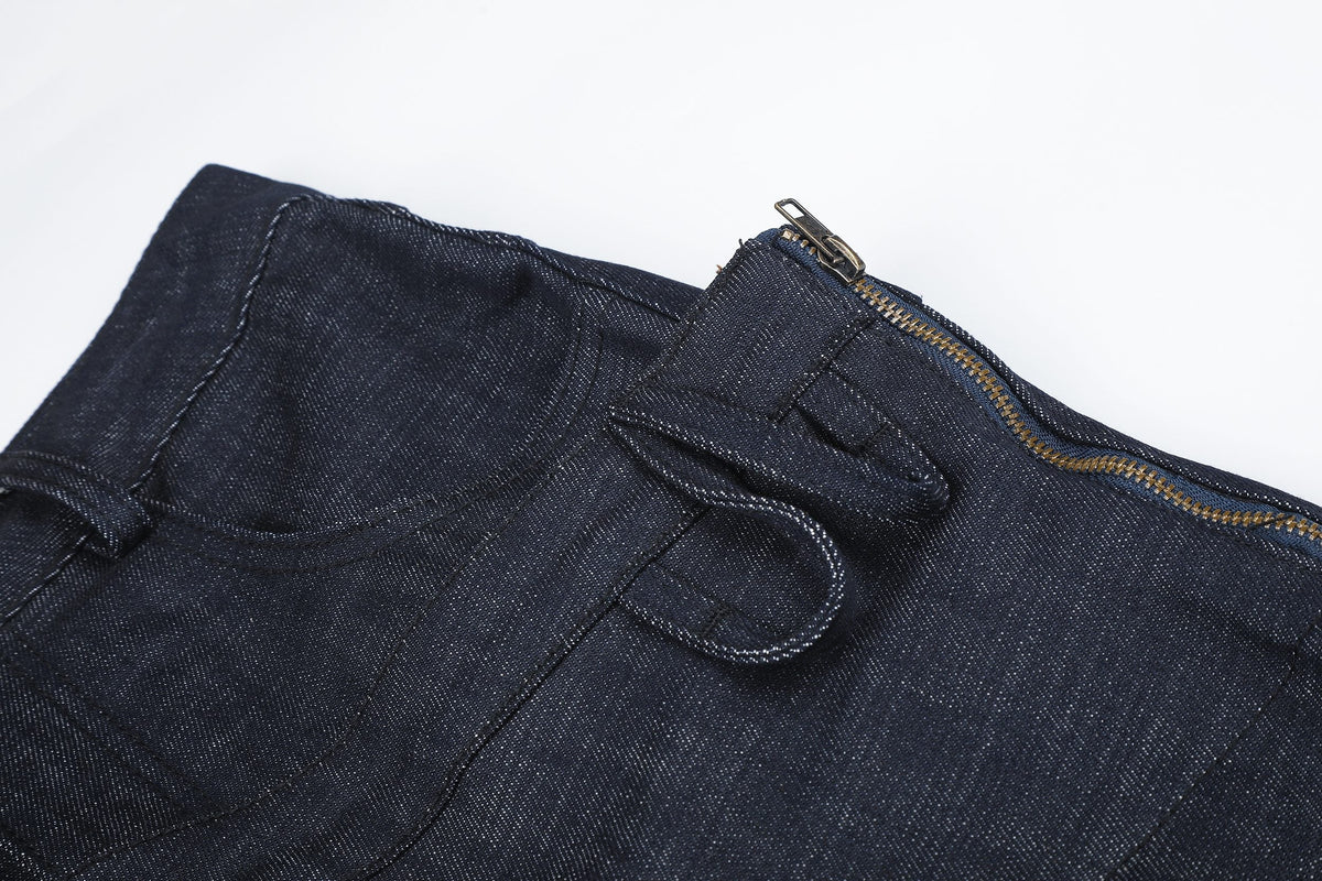 Madxmarx Layered Waist Wide-Leg Jeans