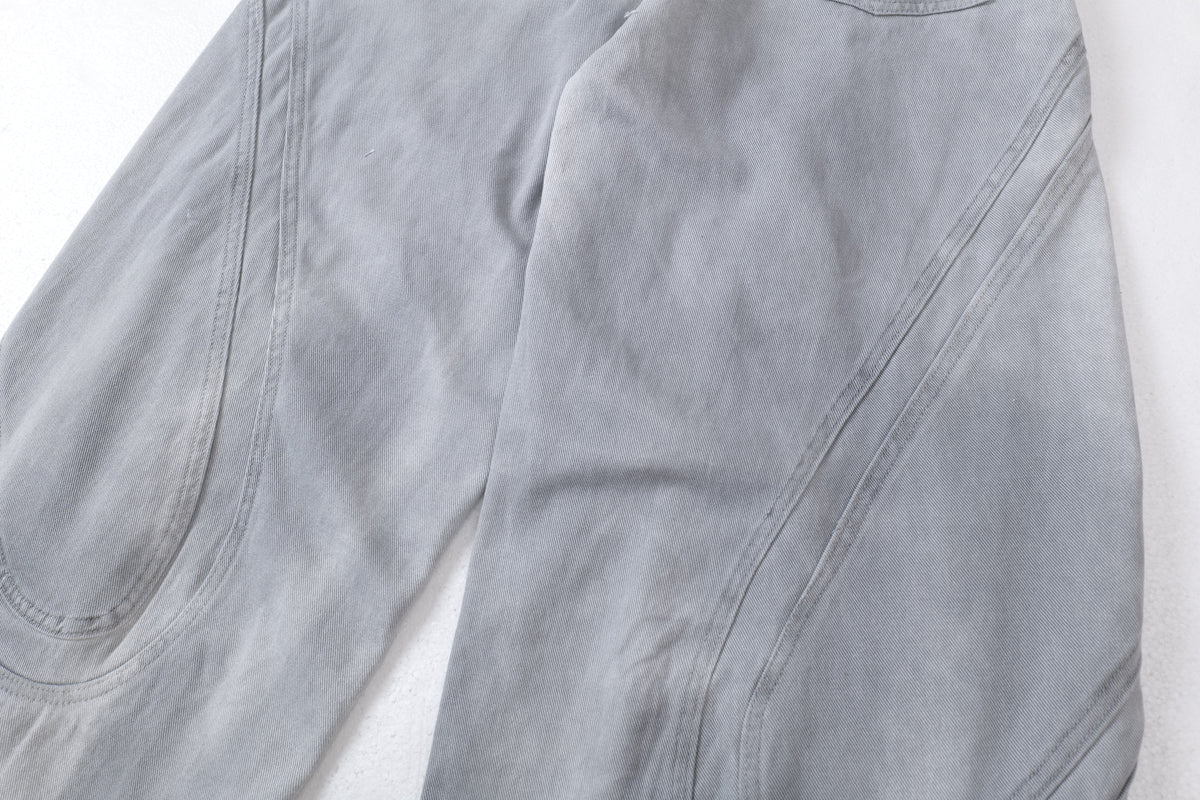 Madxmarx Washed Curved-Panel Balloon Wide-Leg Jeans