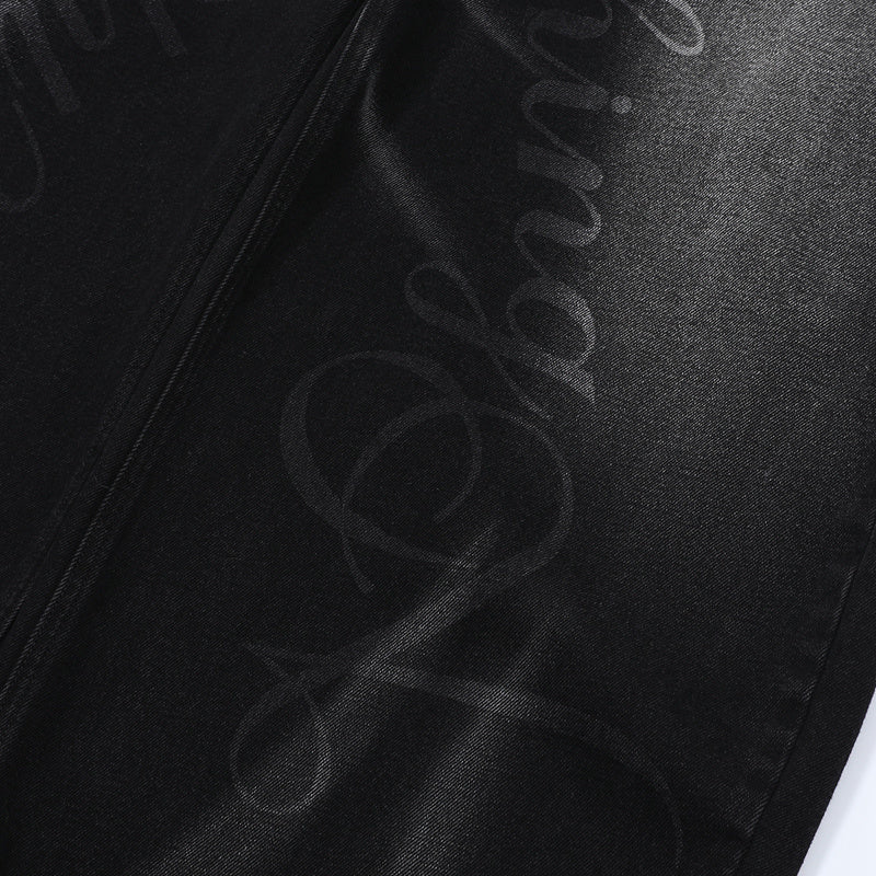 Madxmarx Script Logo Wide-Leg Jeans