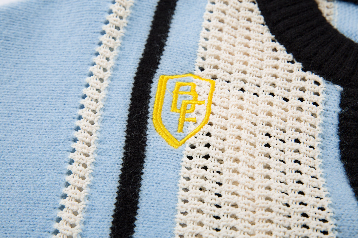 Madxmarx Varsity Stripe Knit Sweater