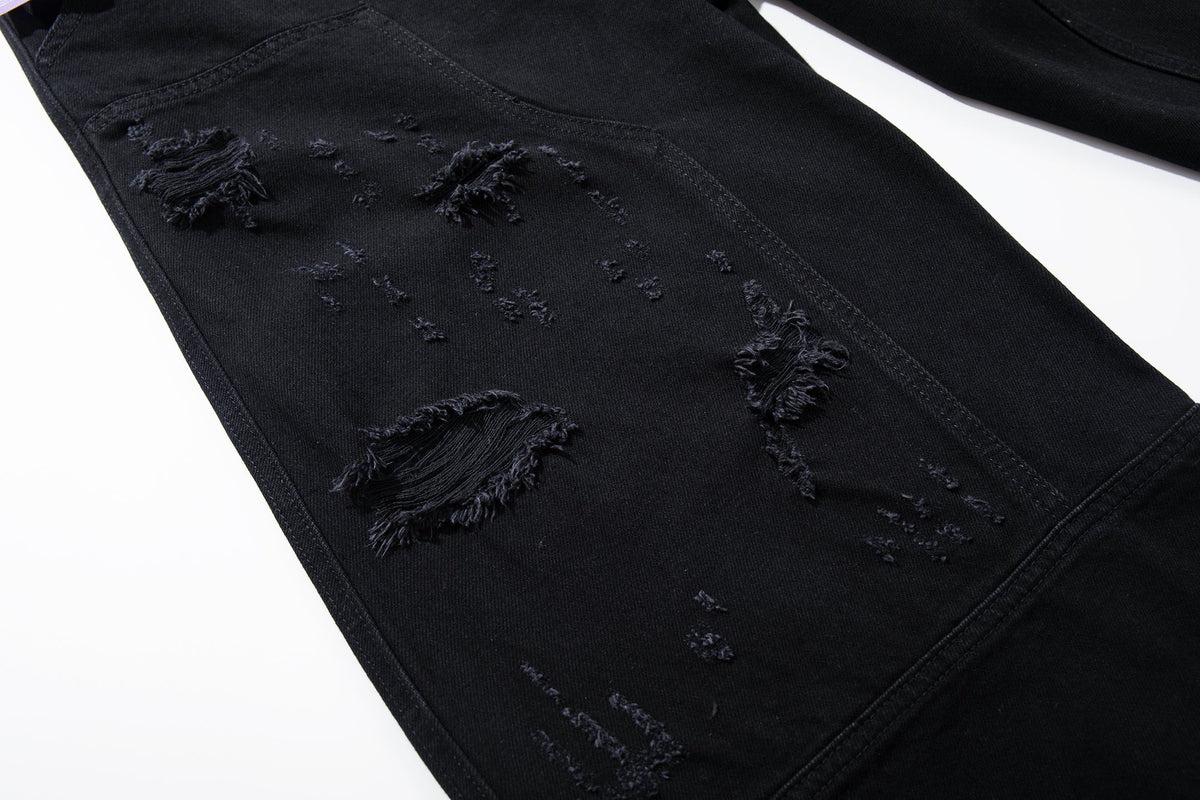 Madxmarx Tactical Distressed Wide-Leg Pants