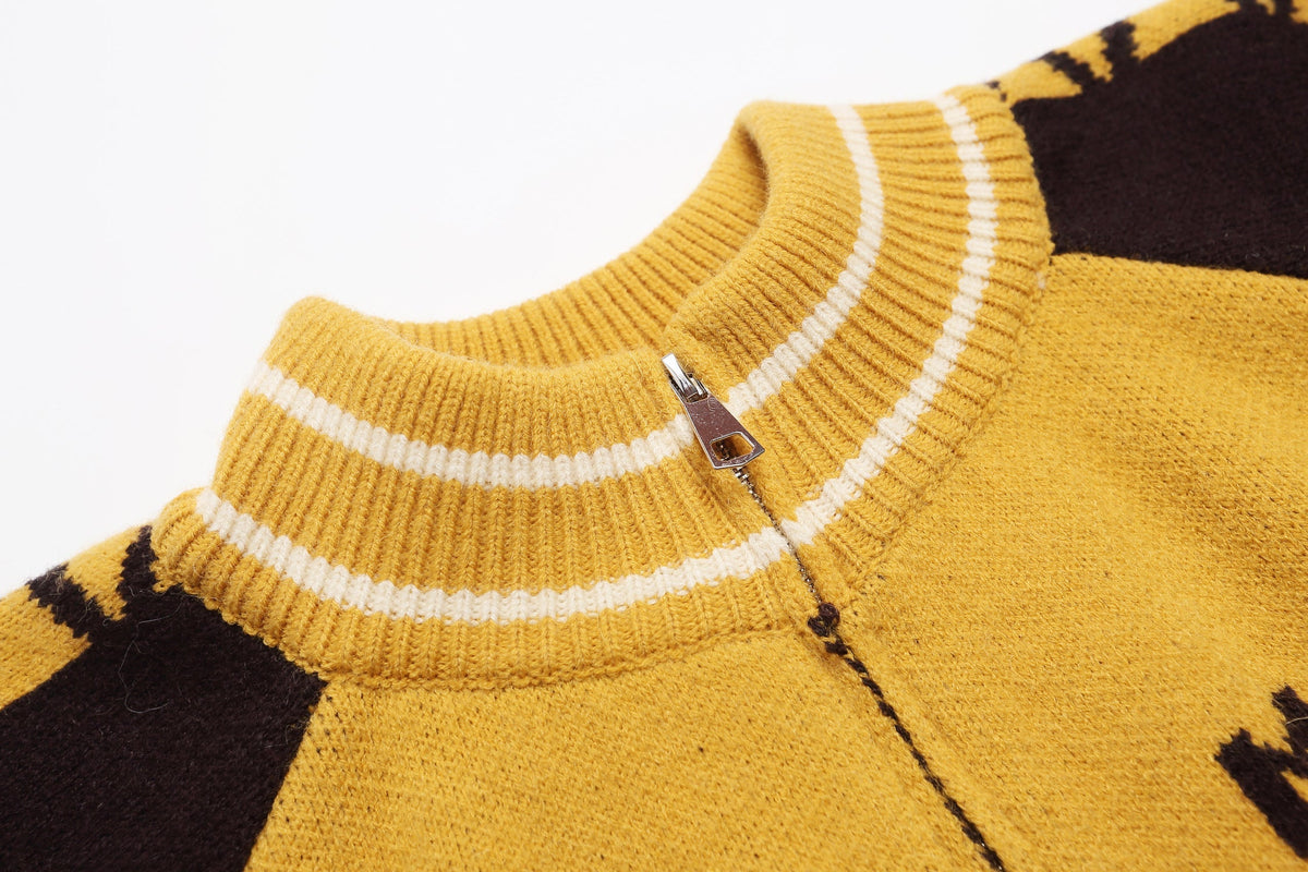 Madxmarx Retro Zip Knit Jacket
