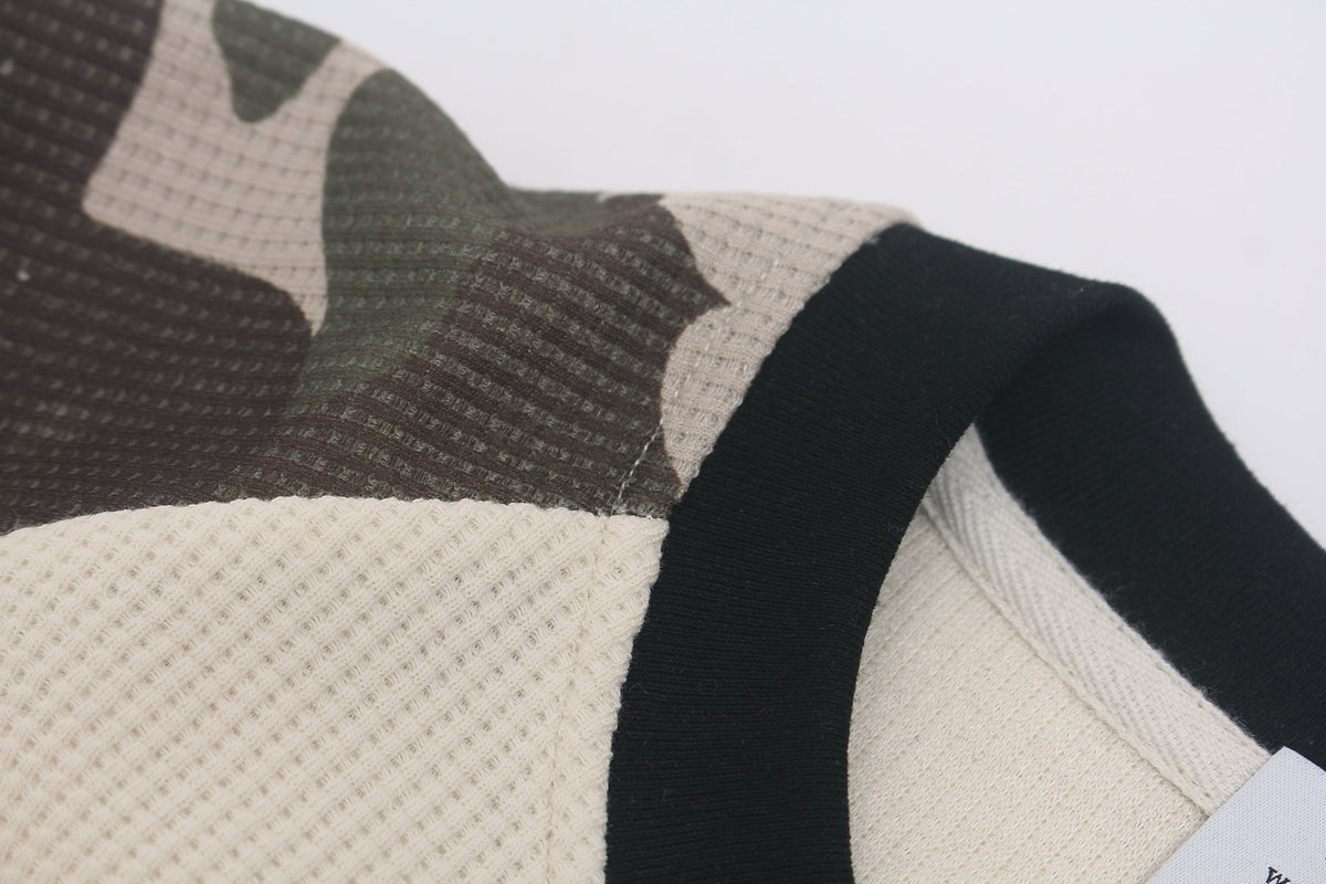 Madxmarx Camo Sleeve Waffle Long Sleeve