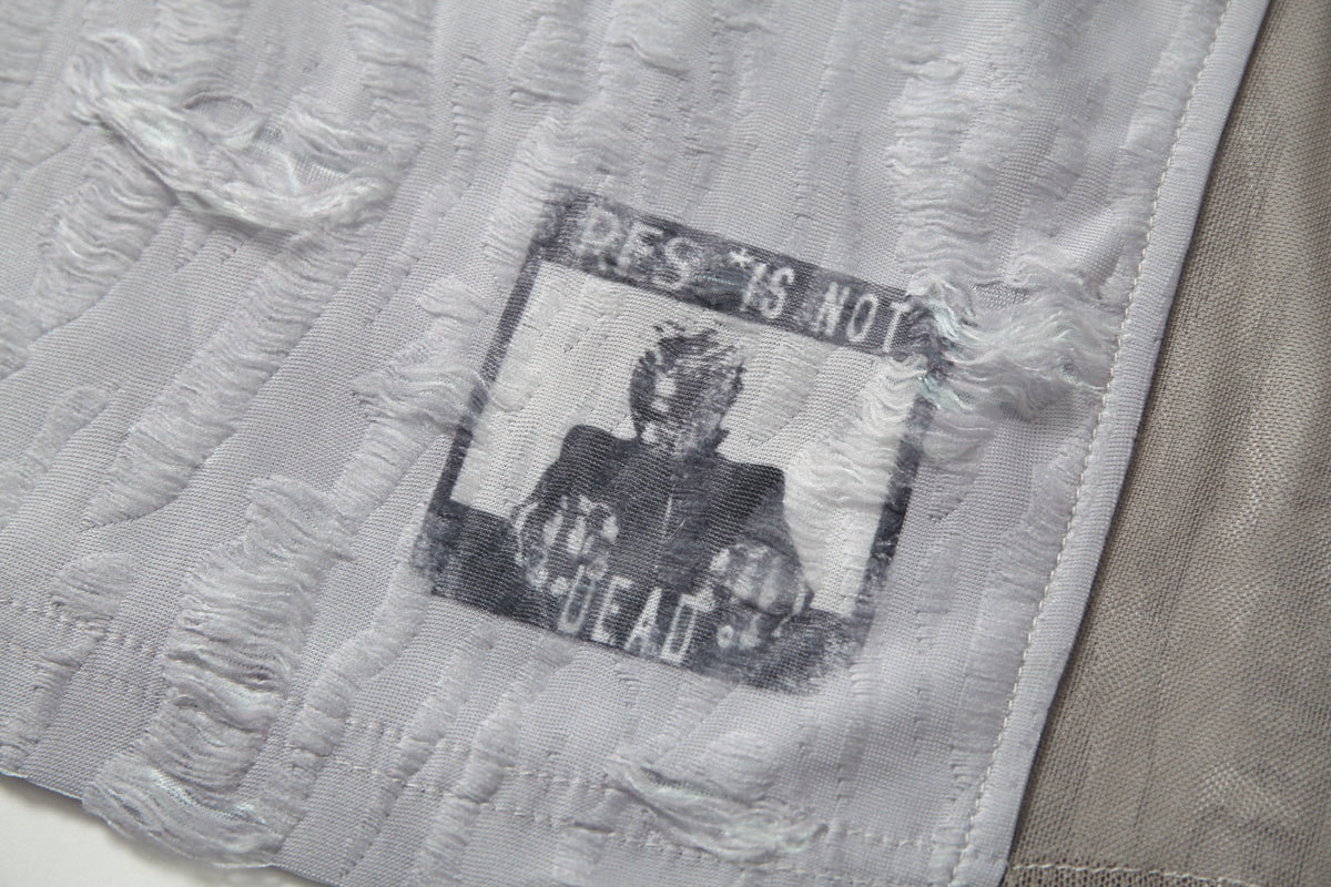 Madxmarx Textured Mesh Patchwork Tee