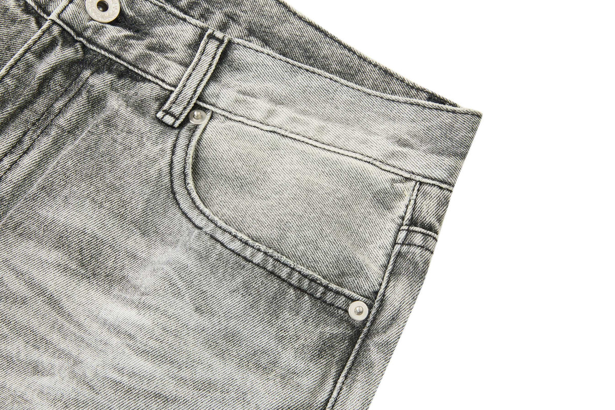 Madxmarx Washed Whisker Wide-Leg Jeans