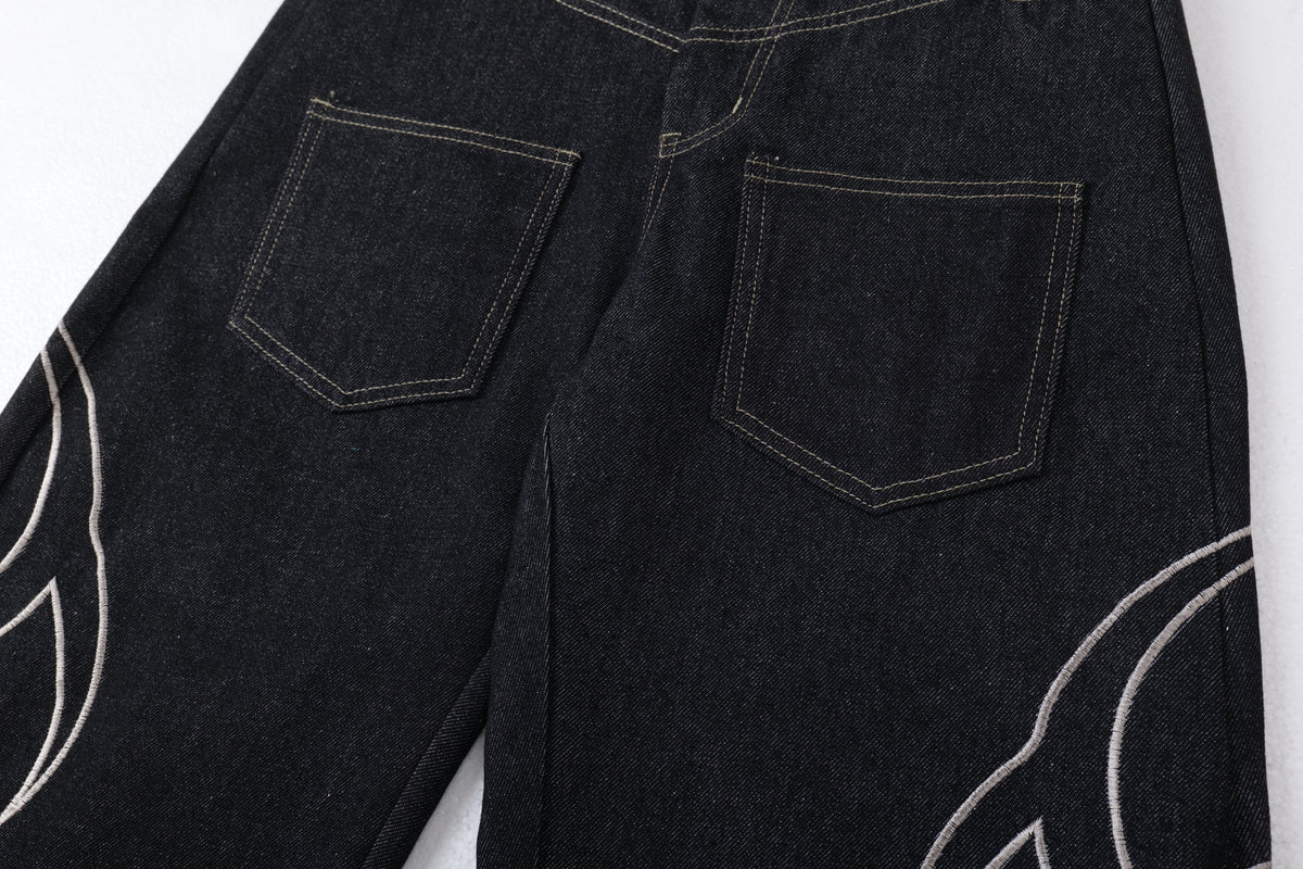 Madxmarx Tribal Embroidered Balloon Jeans