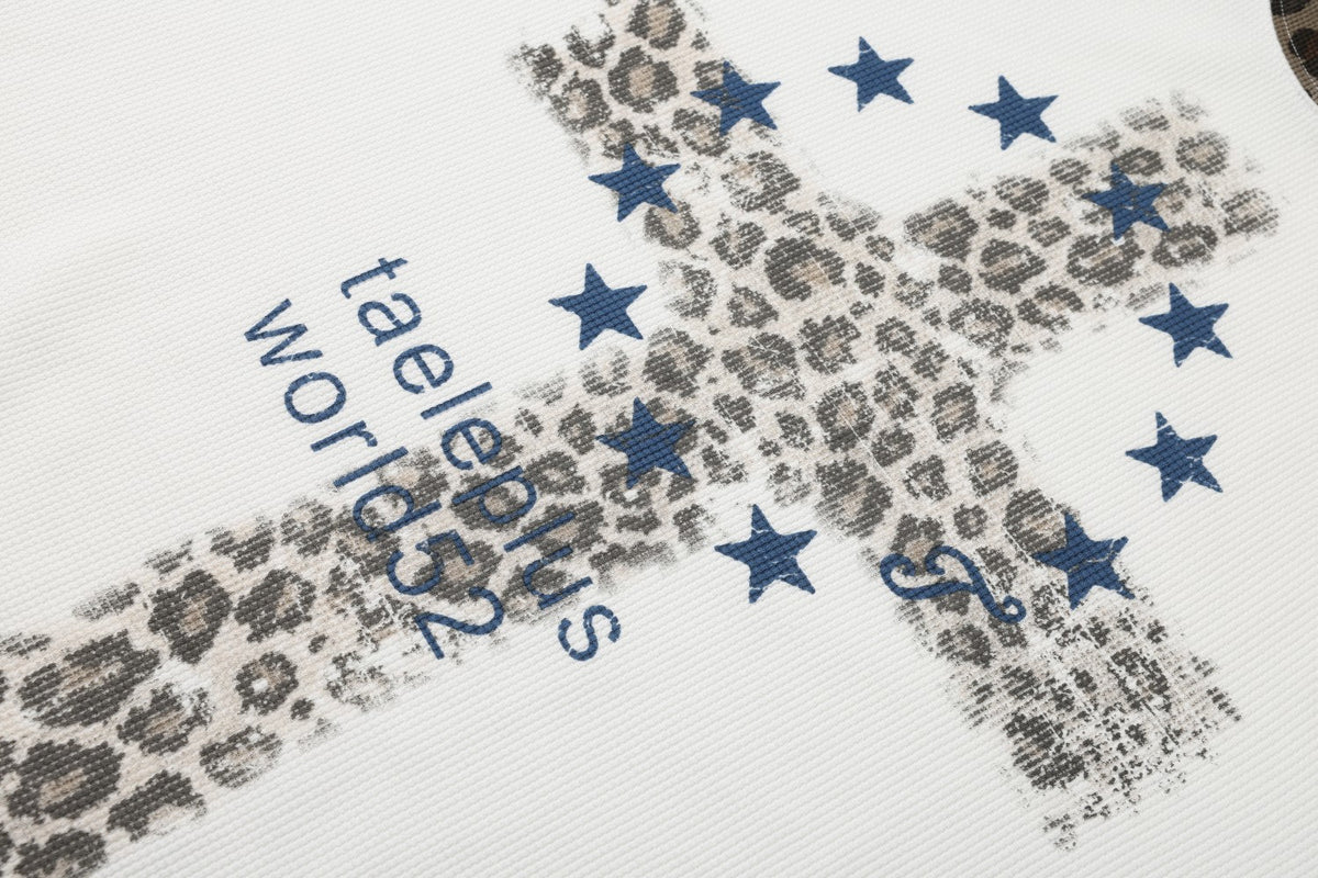 Madxmarx Leopard Raglan Long Sleeve T-Shirt