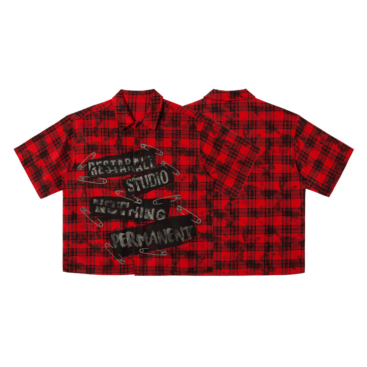 Madxmarx Punk Plaid Graphic Shirt