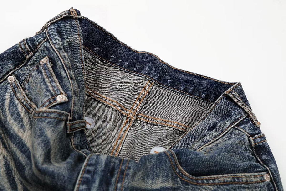 Madxmarx Vintage Wash Wide-Leg Jeans