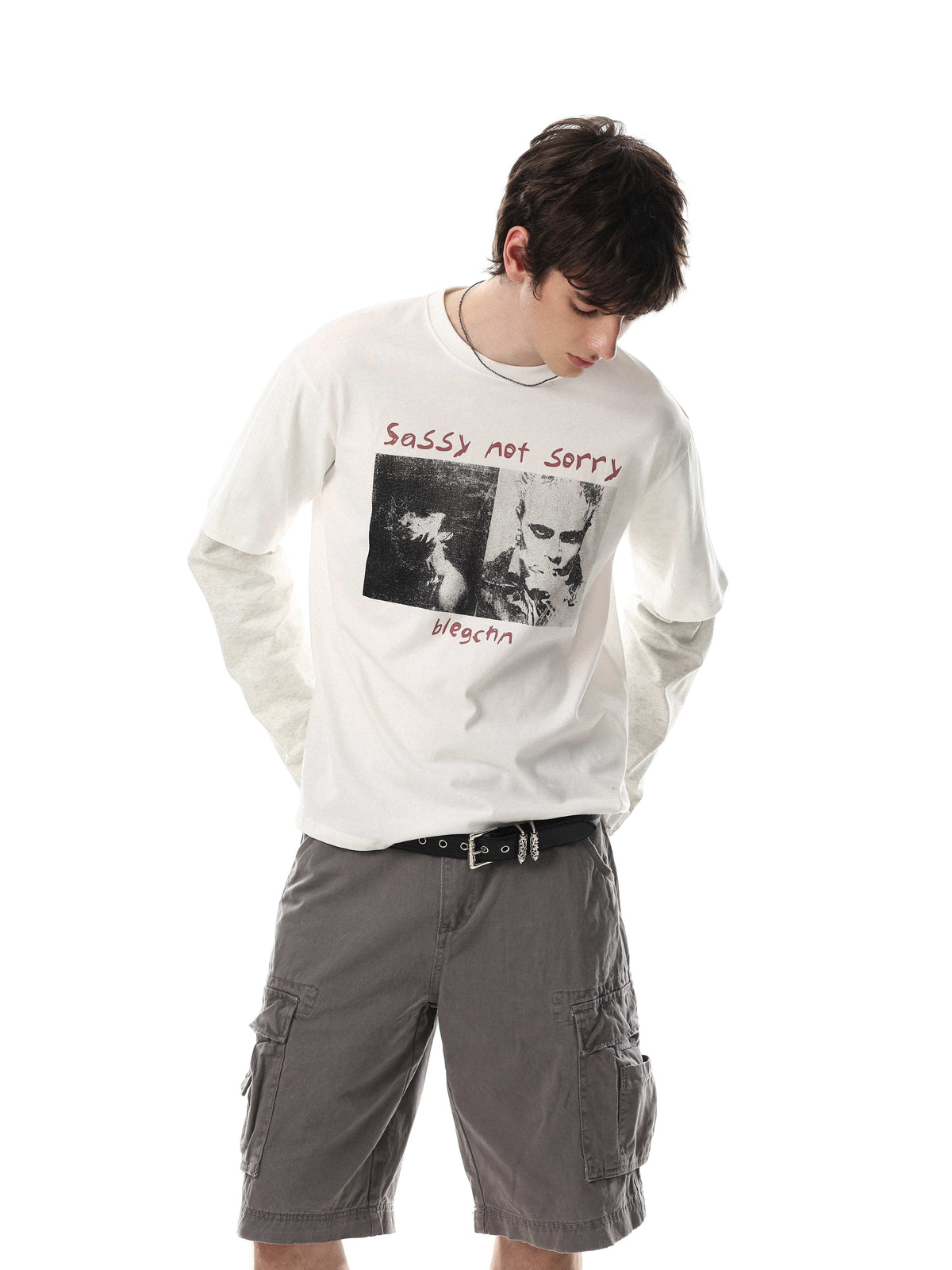 Madxmarx Layered Graphic Long Sleeve Tee