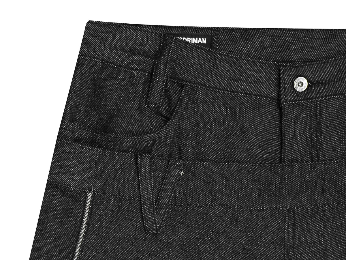 Madxmarx Contrast Panel Wide-Leg Jeans