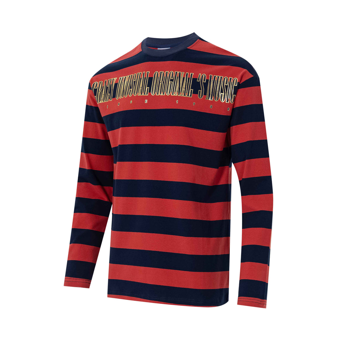 Madxmarx Bold Stripe Graphic Long Sleeve Tee