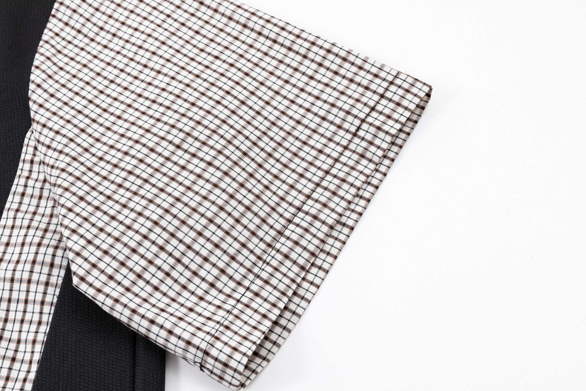 Madxmarx Vintage Plaid Panel Polo