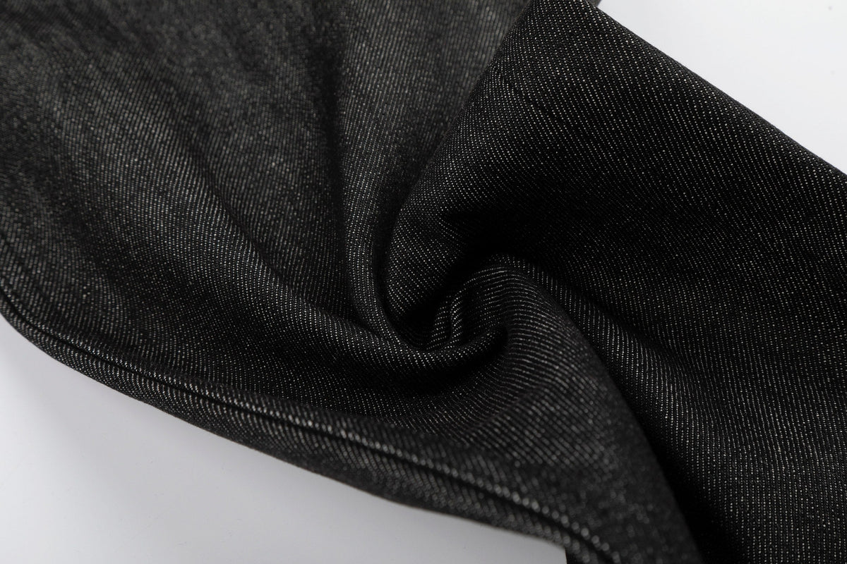 Madxmarx „Black Raw Button Denim Jeans“