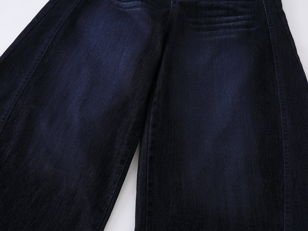 Calça Jeans Wide-Leg Madxmarx Azul Índigo Desbotado