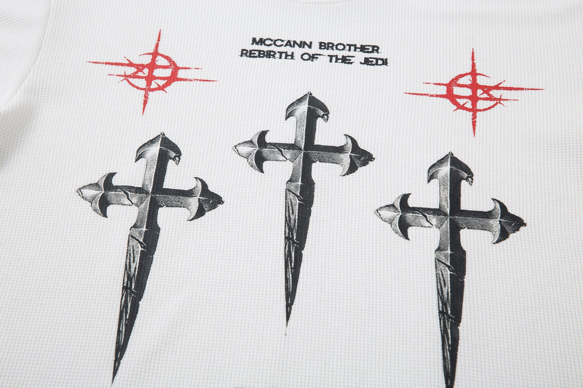 Madxmarx Gothic Cross Long Sleeve Tee