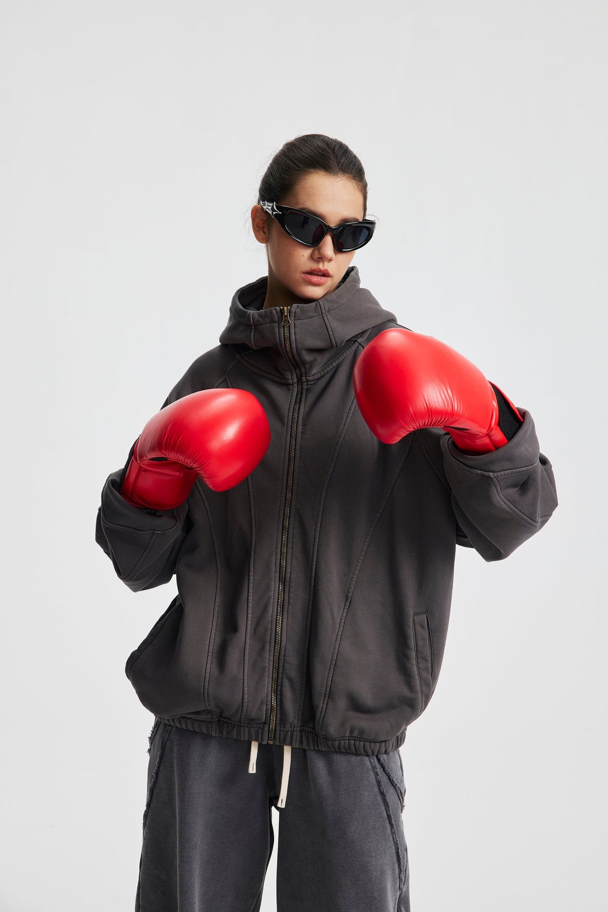 Madxmarx Curved-Seam Full-Zip Hoodie
