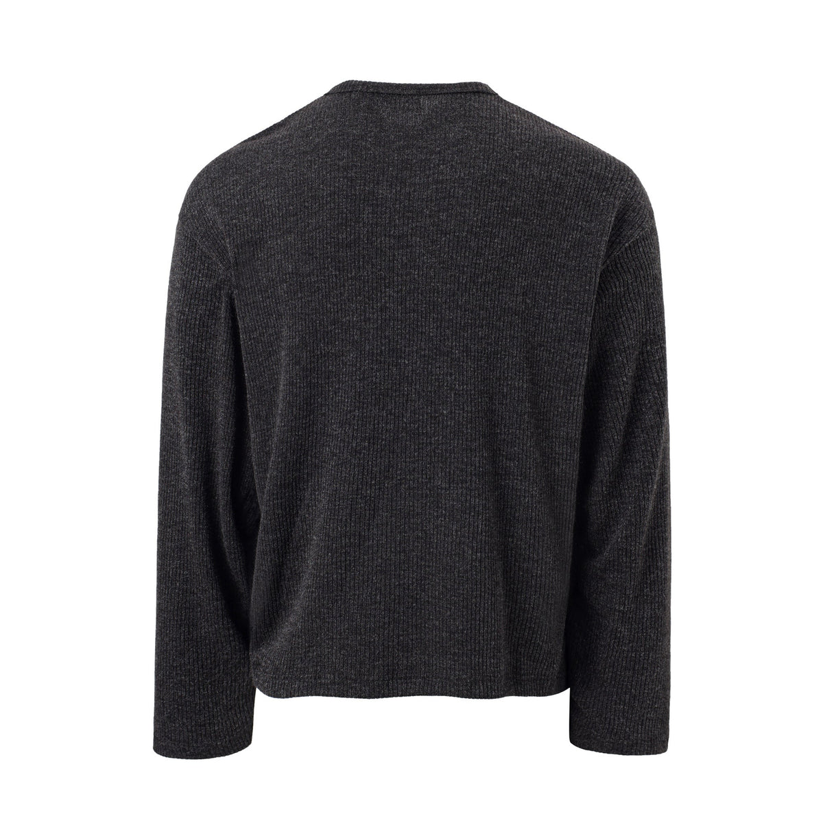 Madxmarx Ribbed Texture Long-Sleeve Tee