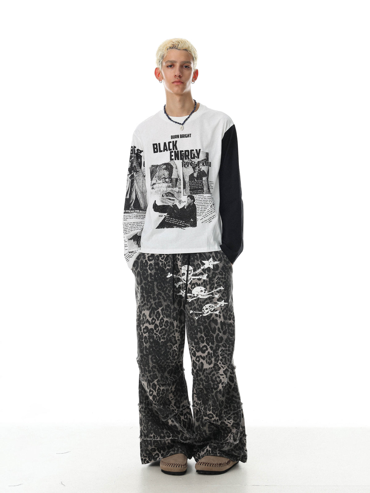 Madxmarx Black Energy Graphic Long Sleeve T-Shirt