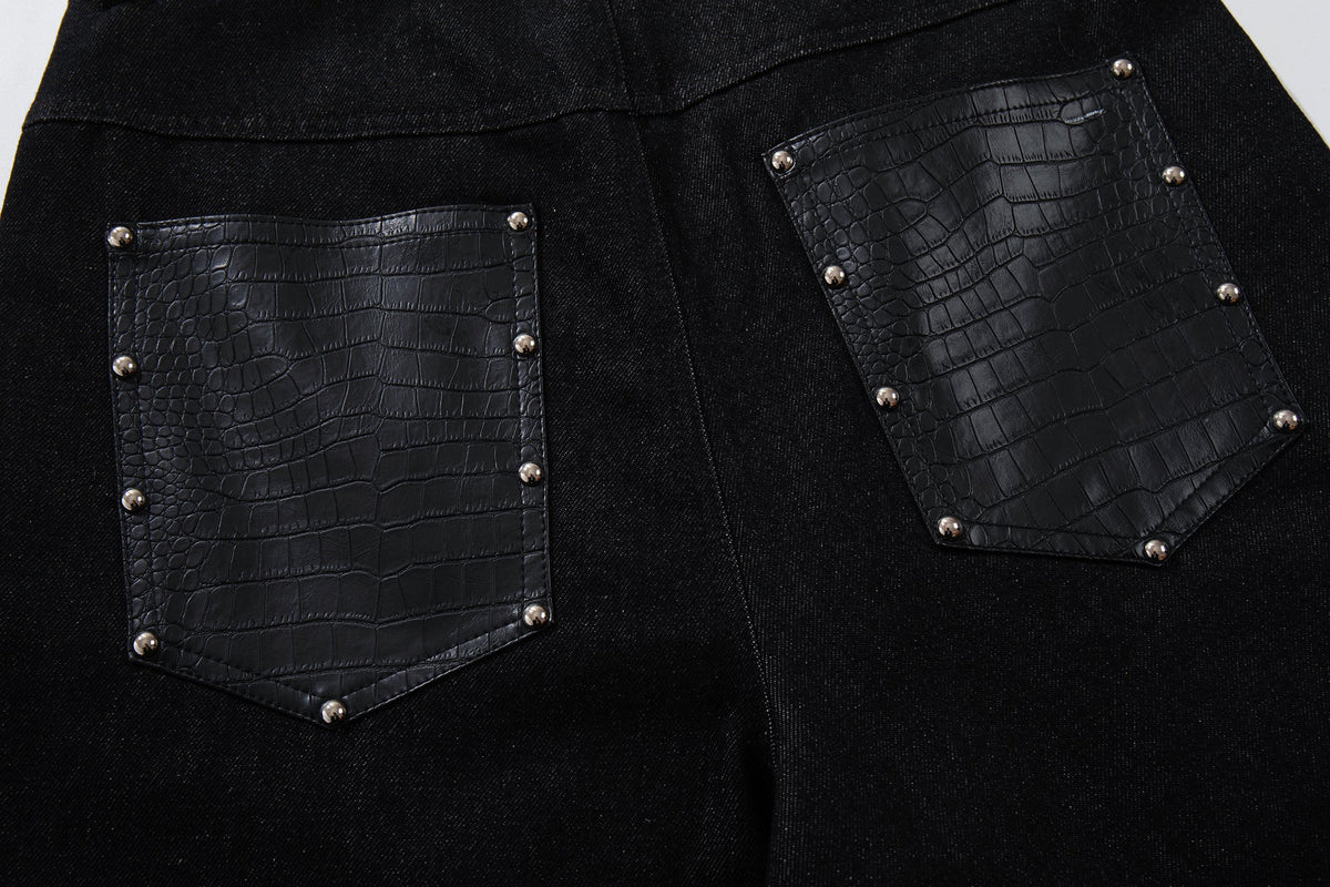 Pantalon en jean large à empiècements Madxmarx