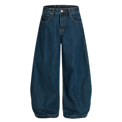 Madxmarx Deep Indigo Ballon-Jeans mit weitem Bein - XS / Blau