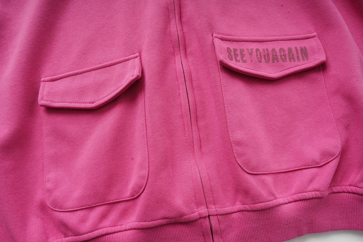 Madxmarx Today Graphic Zip-Up Hoodie