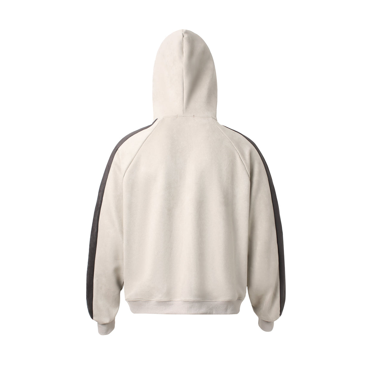 Madxmarx Suede-Finish Retro Zip Hoodie