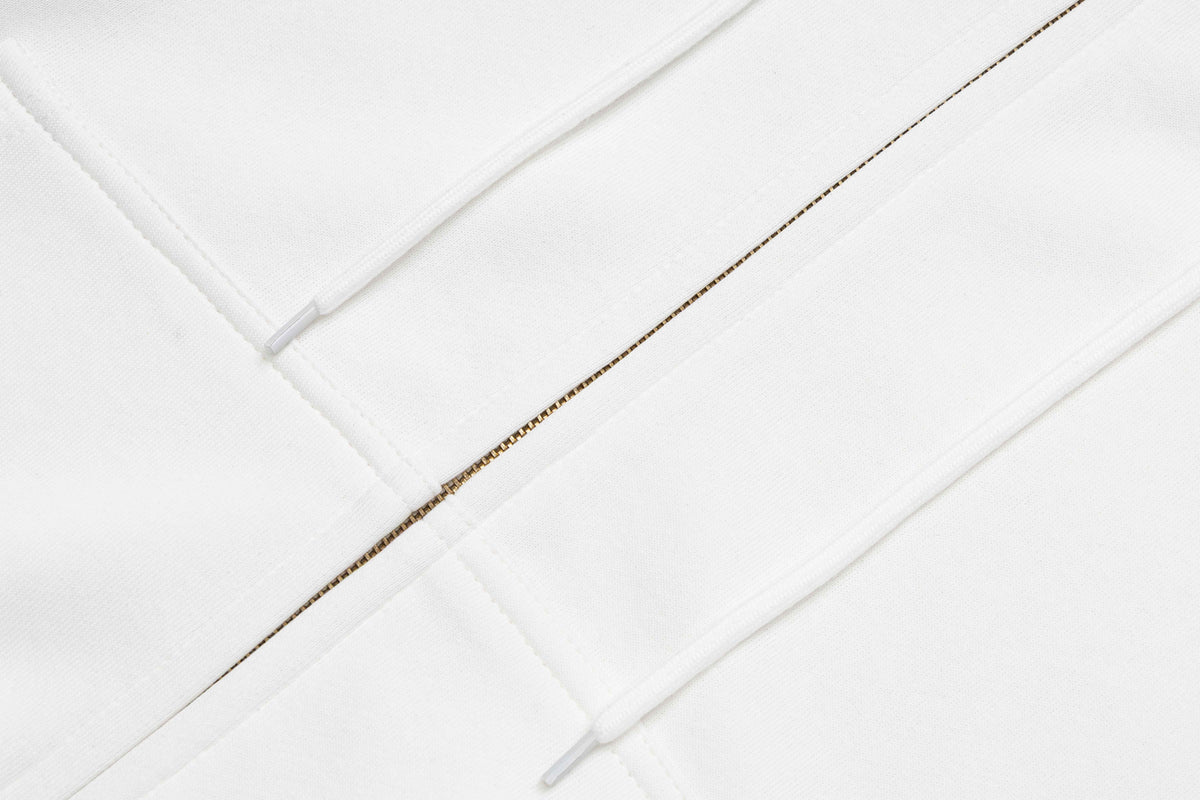 Madxmarx Striped Graphic Zip-Up Hoodie