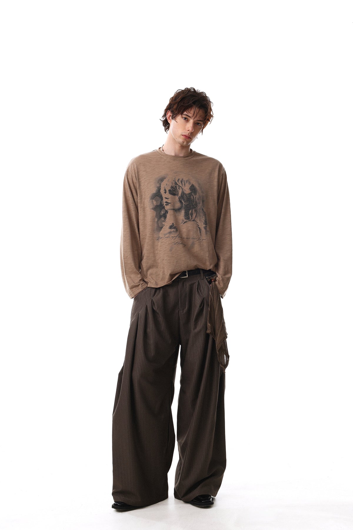 Madxmarx Vintage Portrait Graphic Long Sleeve Tee