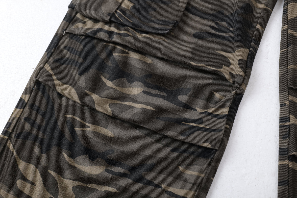 Calça Cargo Multibolsos Camuflada Madxmarx