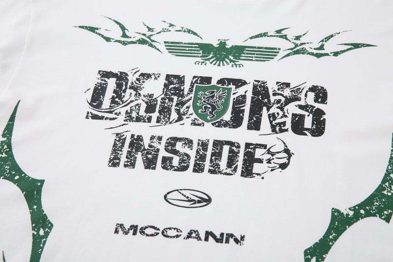 Camiseta de manga larga con gráfico degradado "Demons Inside" de Madxmarx